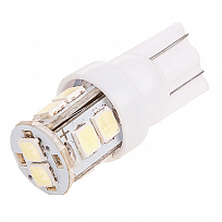 Автолампа диод T10(W5W) 12V 10 SMD Блистер без цоколя 1-конт Белая SKYWAY компл. 2 шт. Габариты, ном